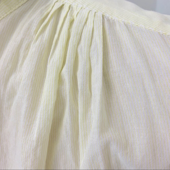 Light yellow/white stripe cotton blouse - Picture 4 of 6